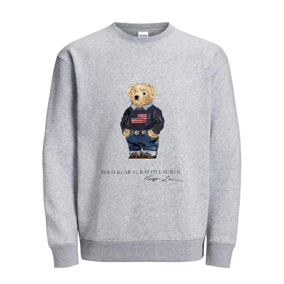 Buzo polo bear gris 484