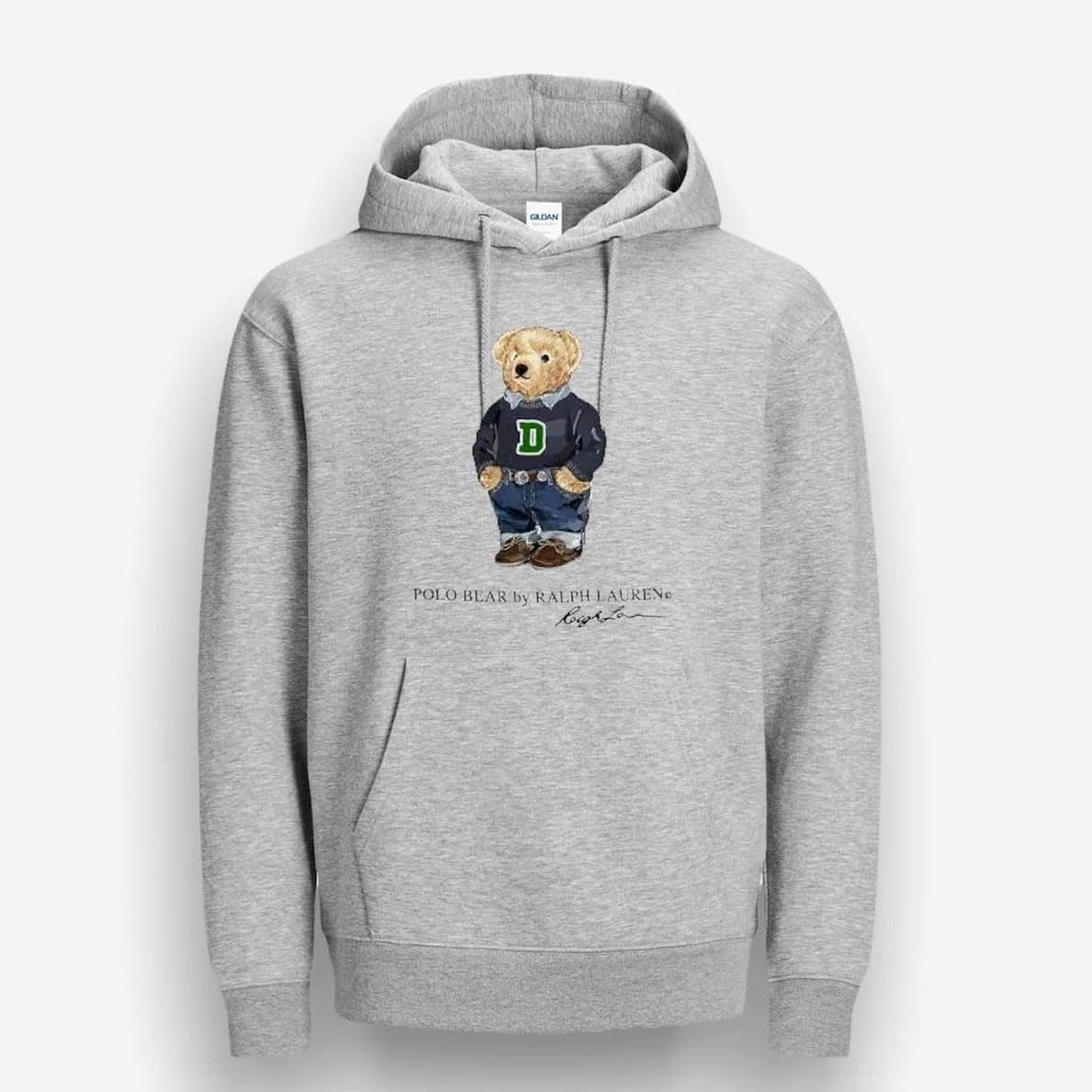Hoddie polo bear gray d