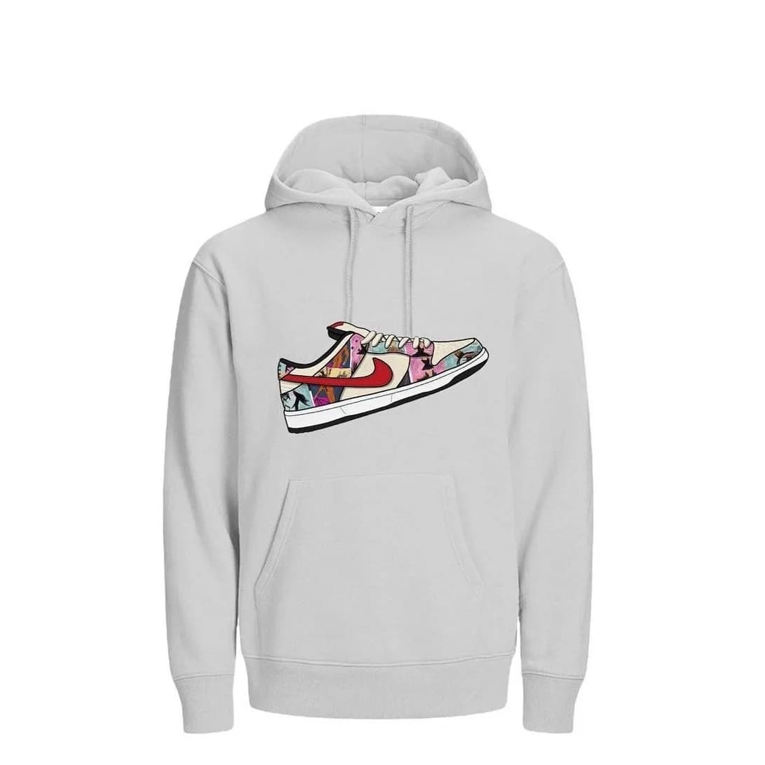 Hoddie white nike zp