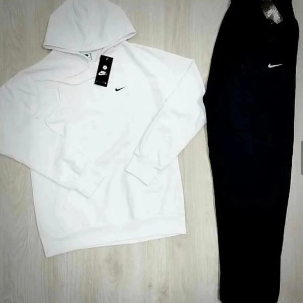 Conjunto combinado nike blanco-negro