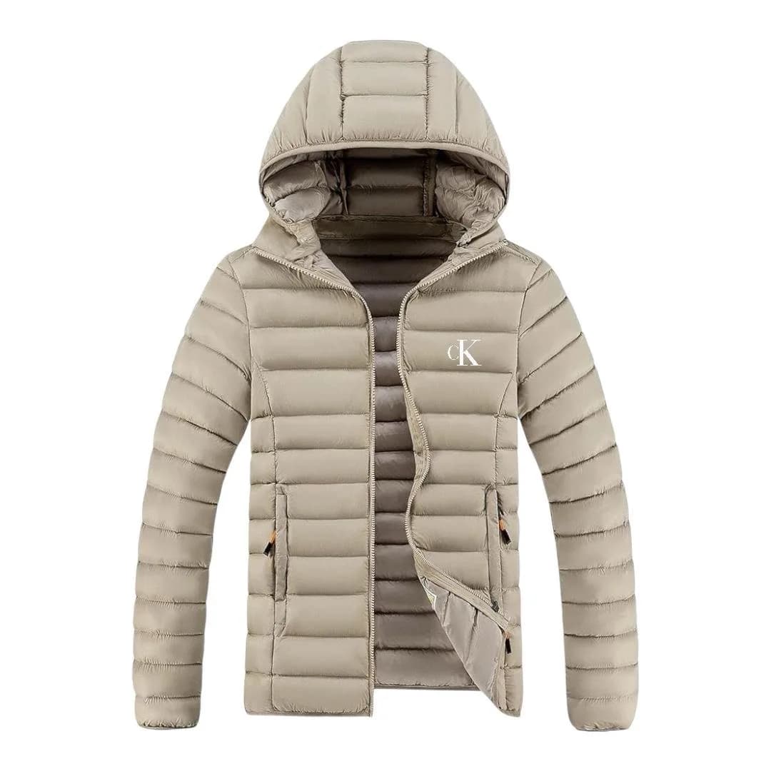 Chaqueta termica beige calvin klein