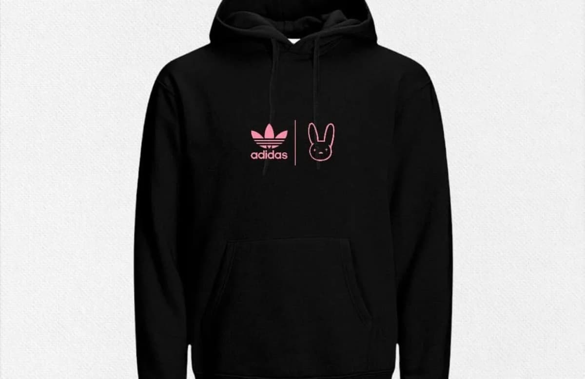 Hoddie adidas black bad bunny rs