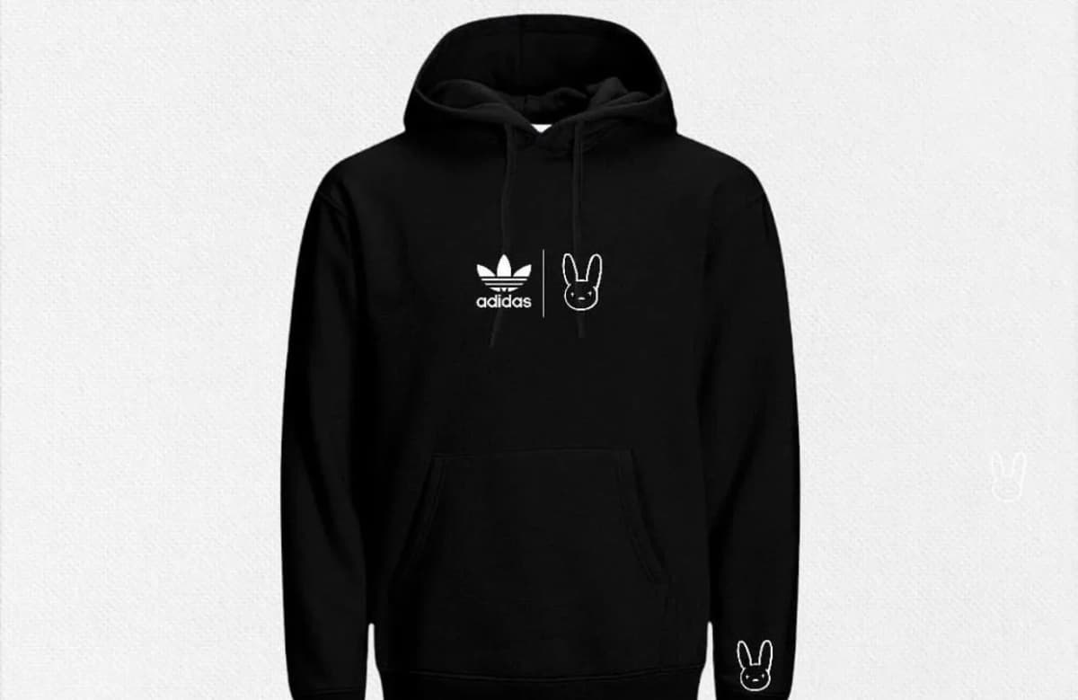 Hoddie adidas black bad bunny