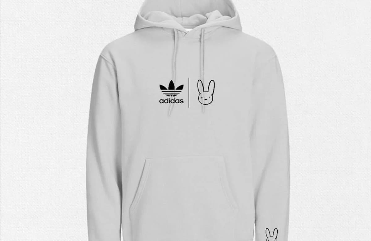 Hoddie adidas white bad bunny