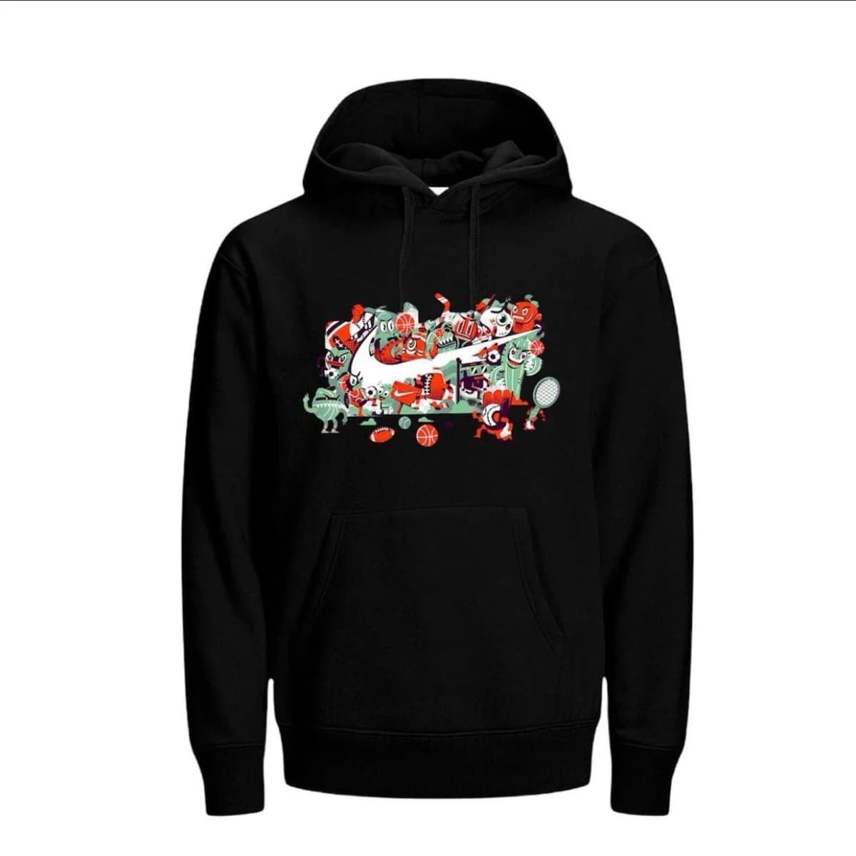 Hoddie nike abstract black