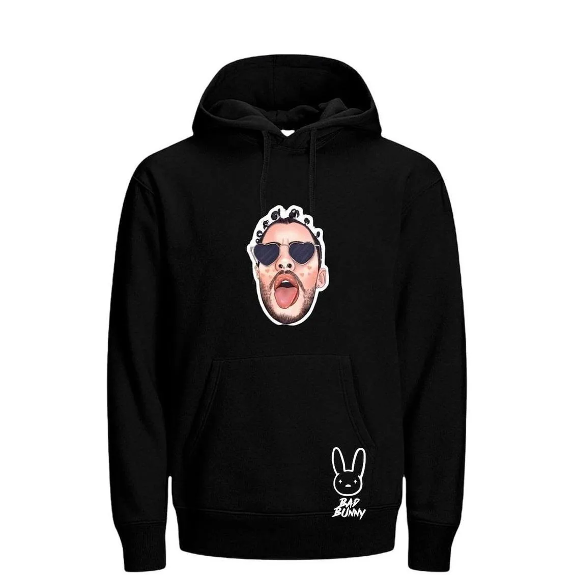 Hoddie bad bunny black dtf