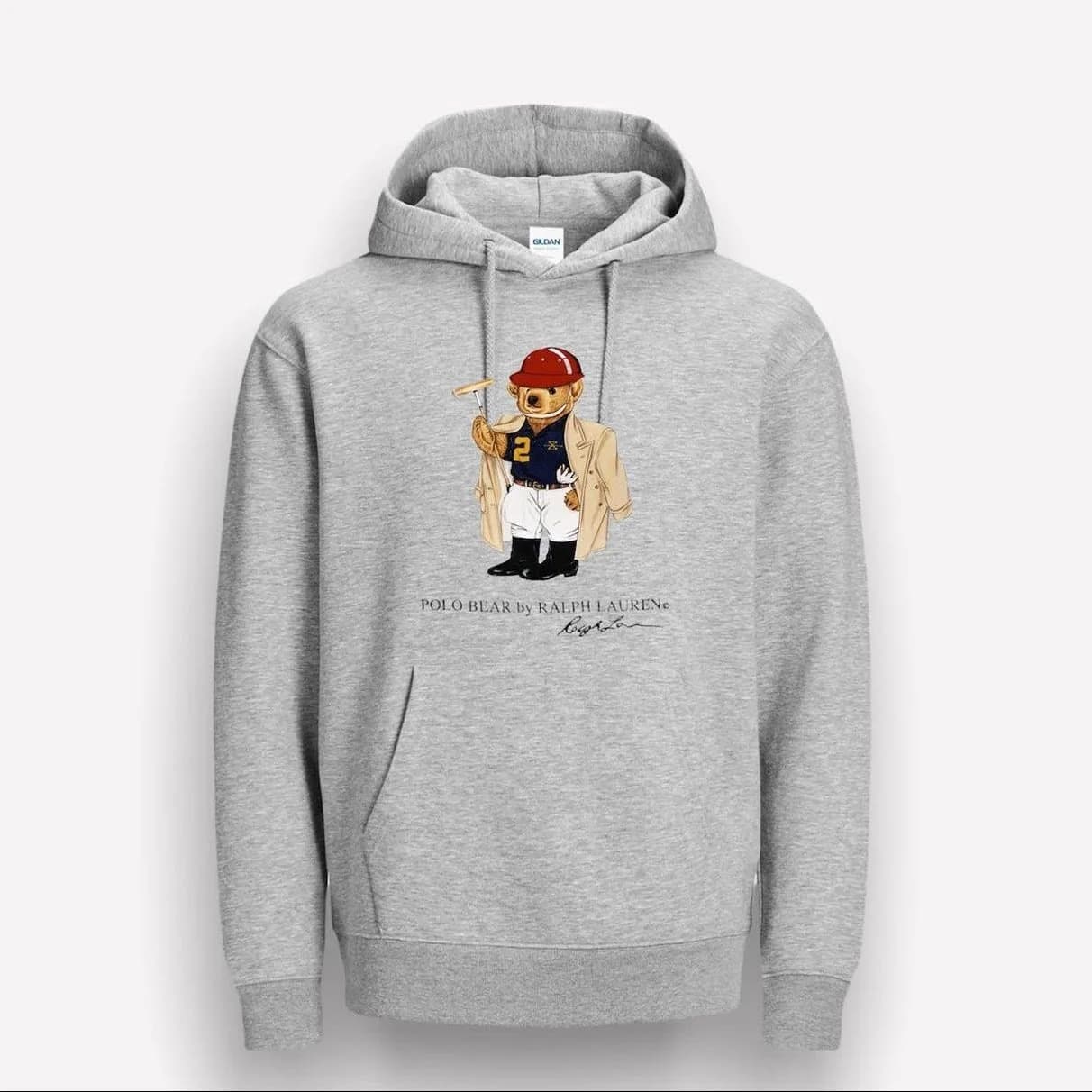 Hoddie polo bear gray gb
