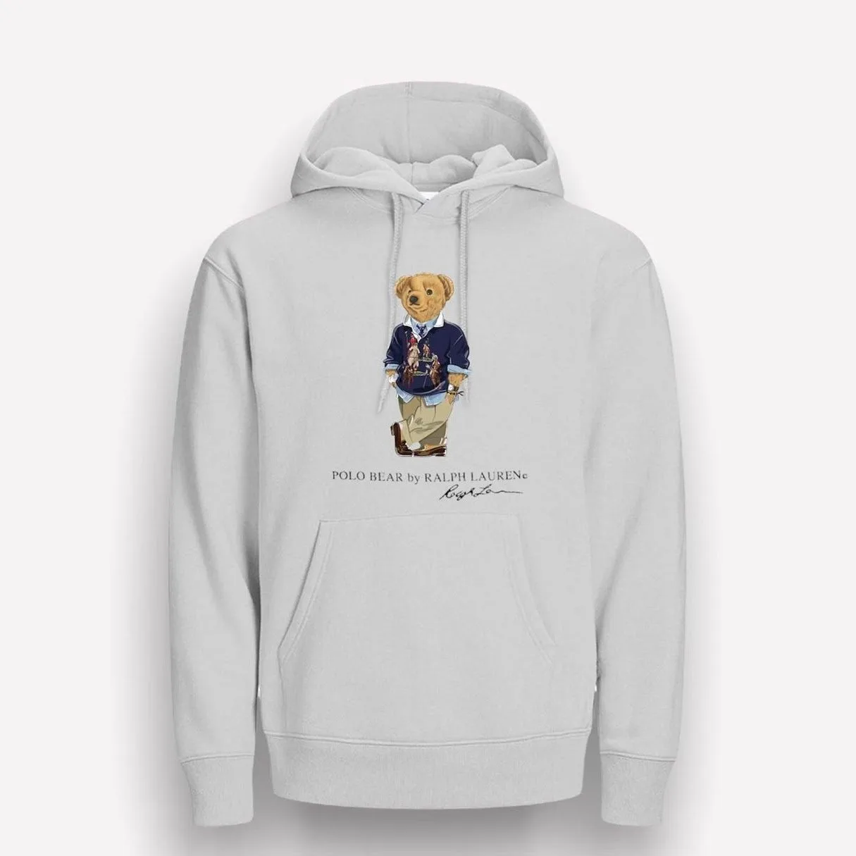 Hoddie polo bear white cb
