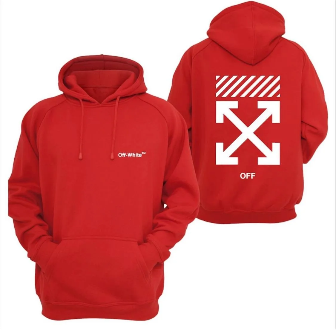 Hoddie red off white bs