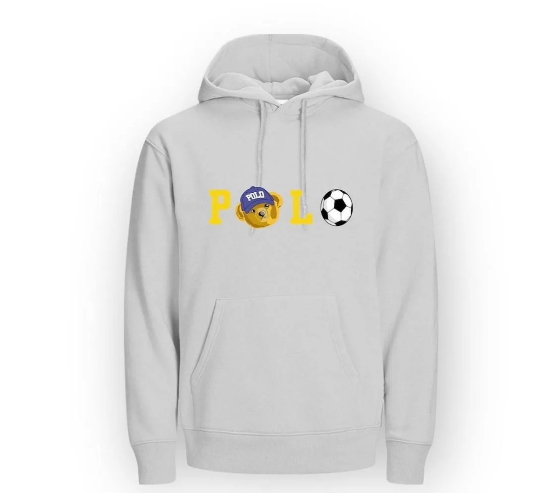 Hoddie polo bear futbol white