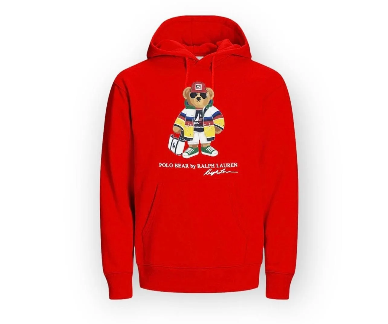 Hoddie polo bear red gf
