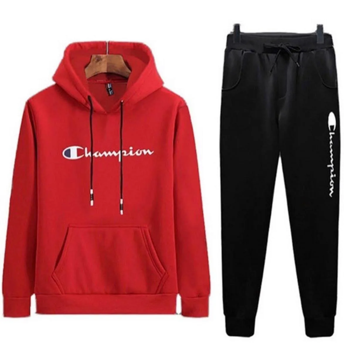 Conjunto champion combinado rojo-negro