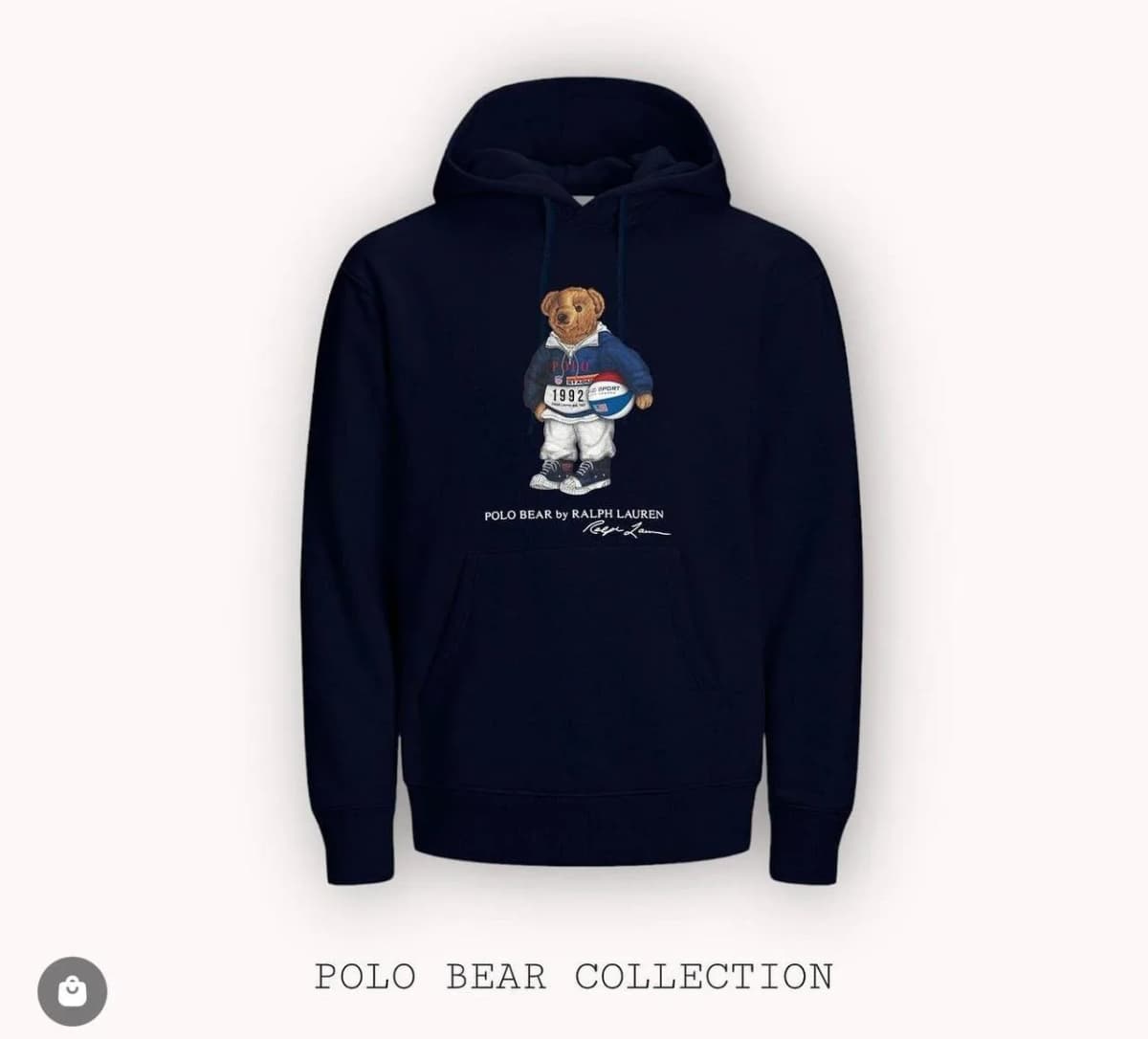 Hoodie polo bear blue bl clr