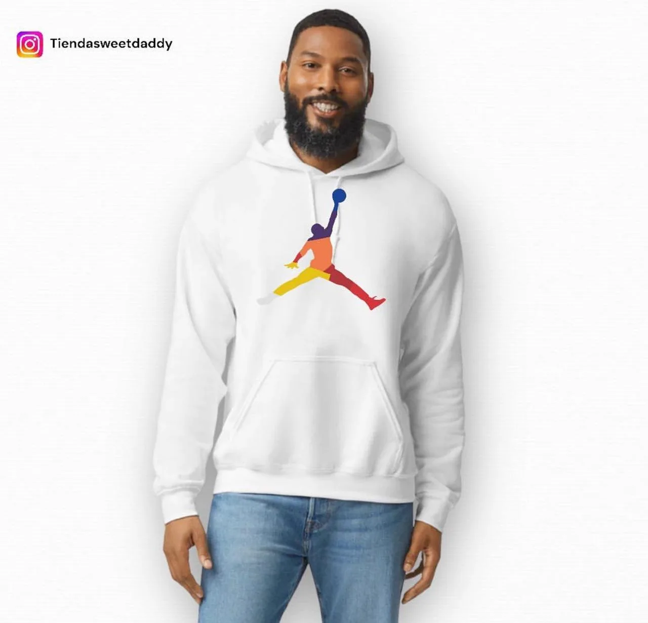 Hoodie jordan white clr