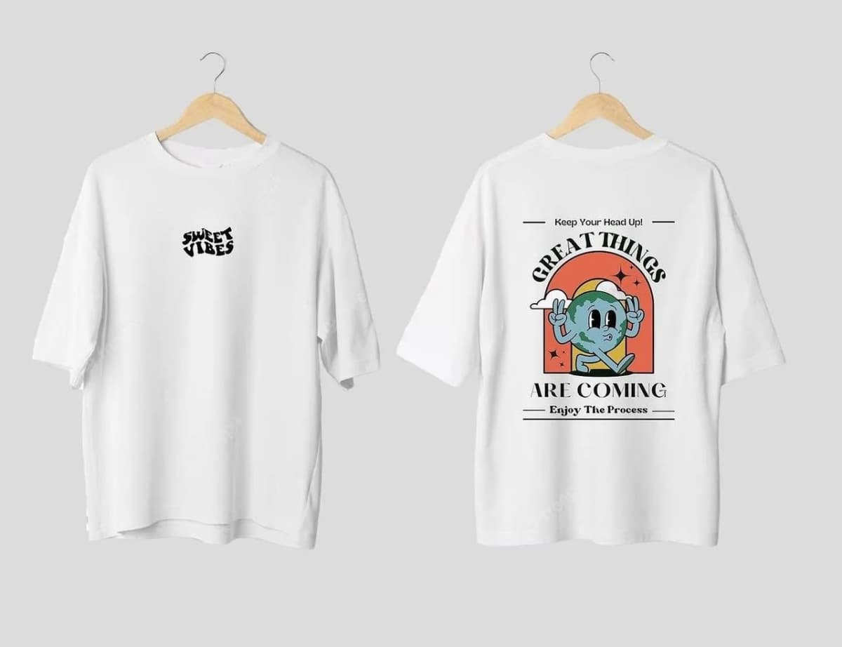 Camiseta oversize white great