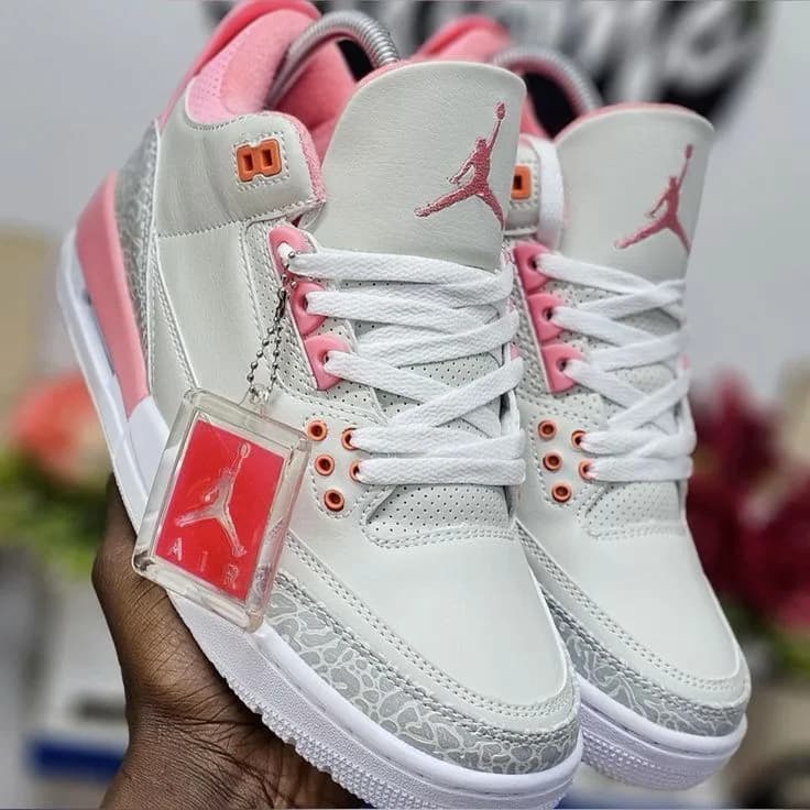 Jordan Retro 3 Blanca Rosa